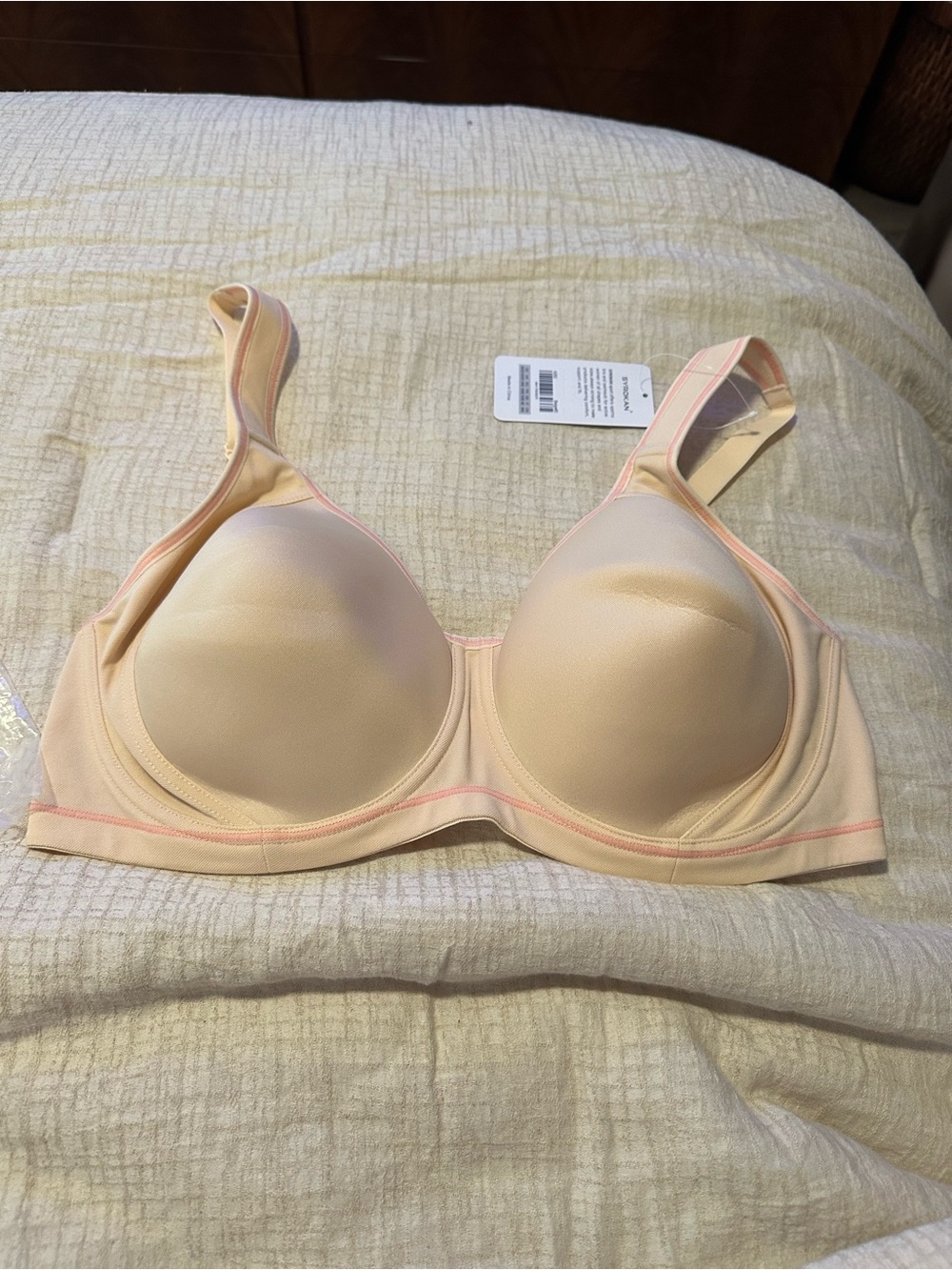 NWT SYROKAN nude bra size 40DD in original packaging.